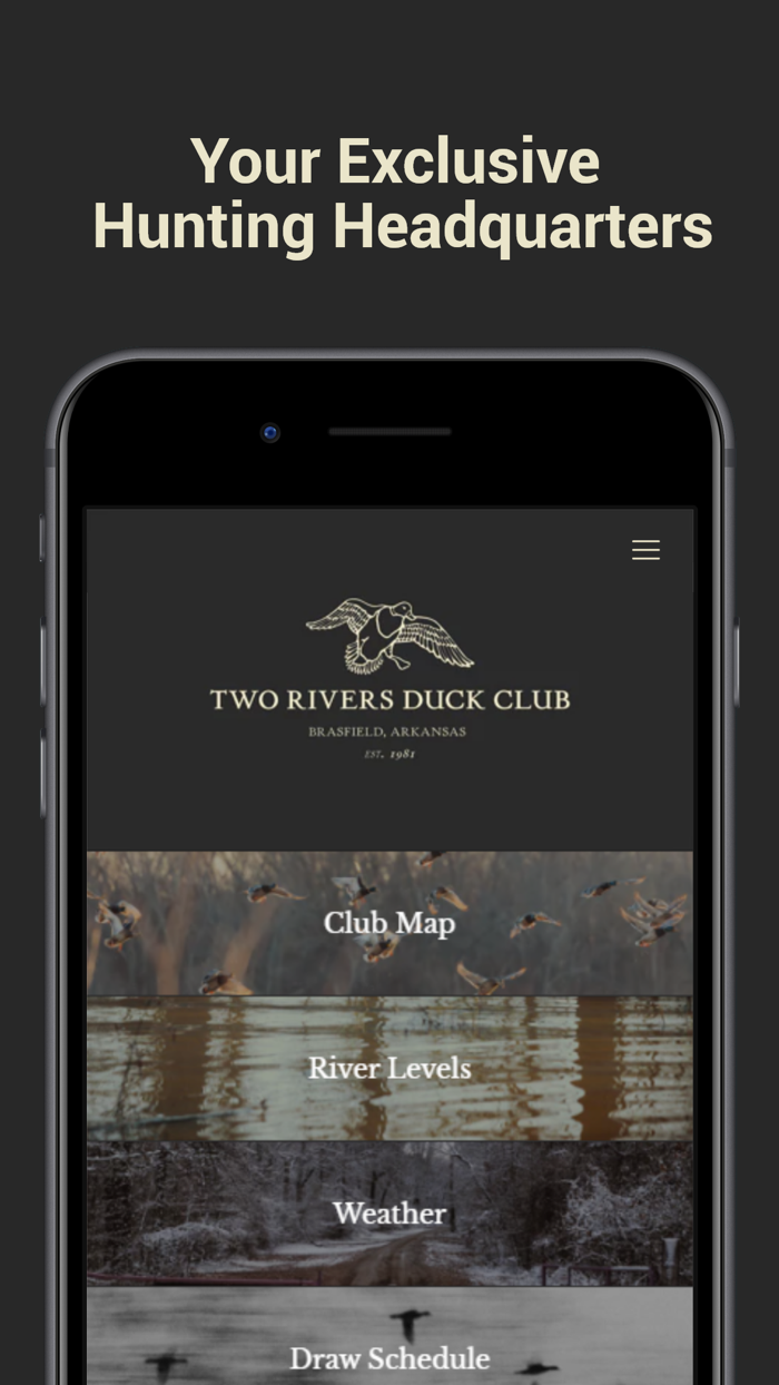 Two Rivers Duck Club app