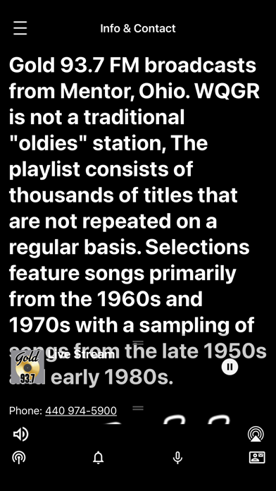 Gold 93.7 WQGR Screenshot