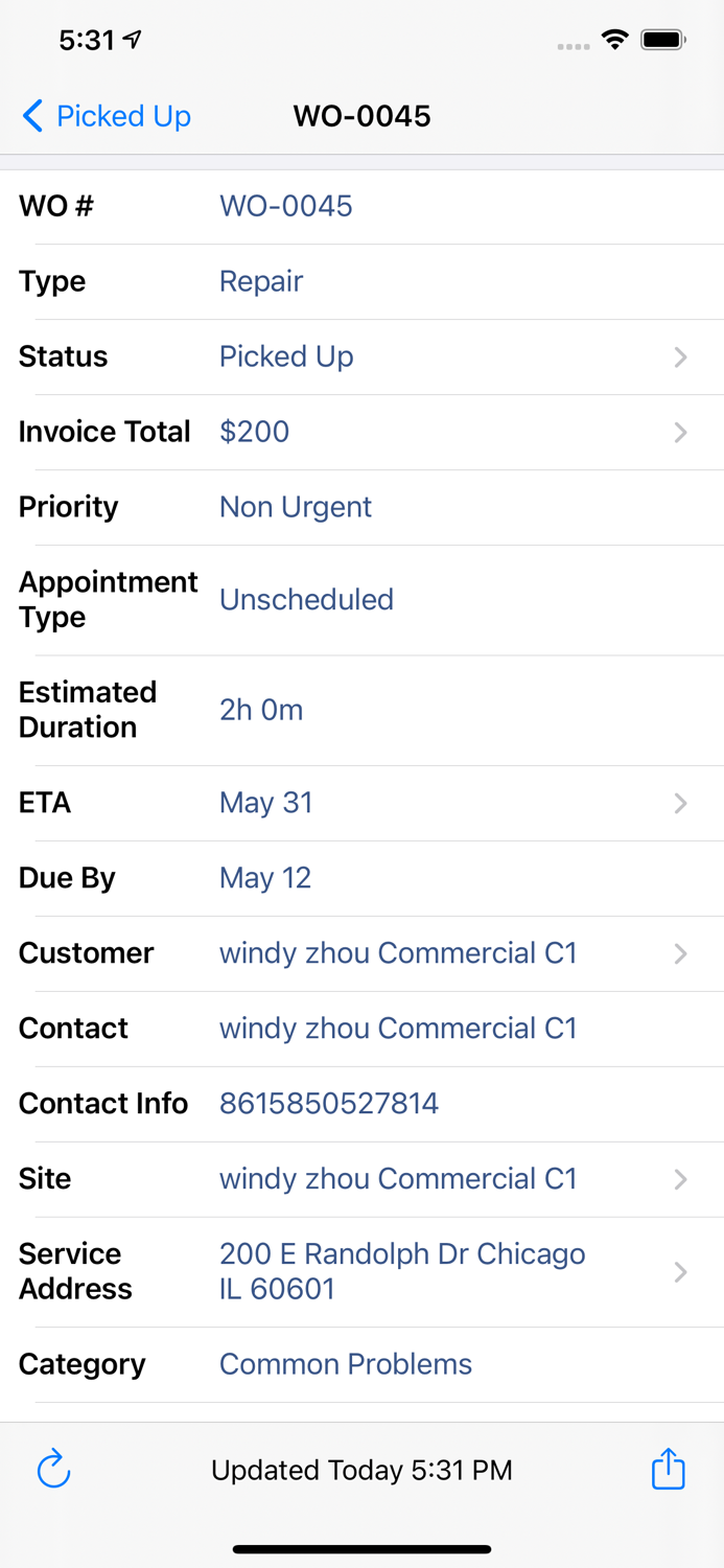 WorkTrack Service Management