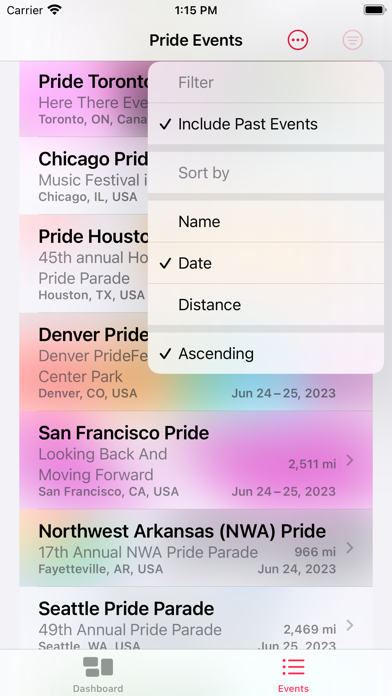 LGBTQ Pride Finder Screenshot