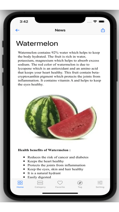 Fruits Vegetables Vitamins Screenshot
