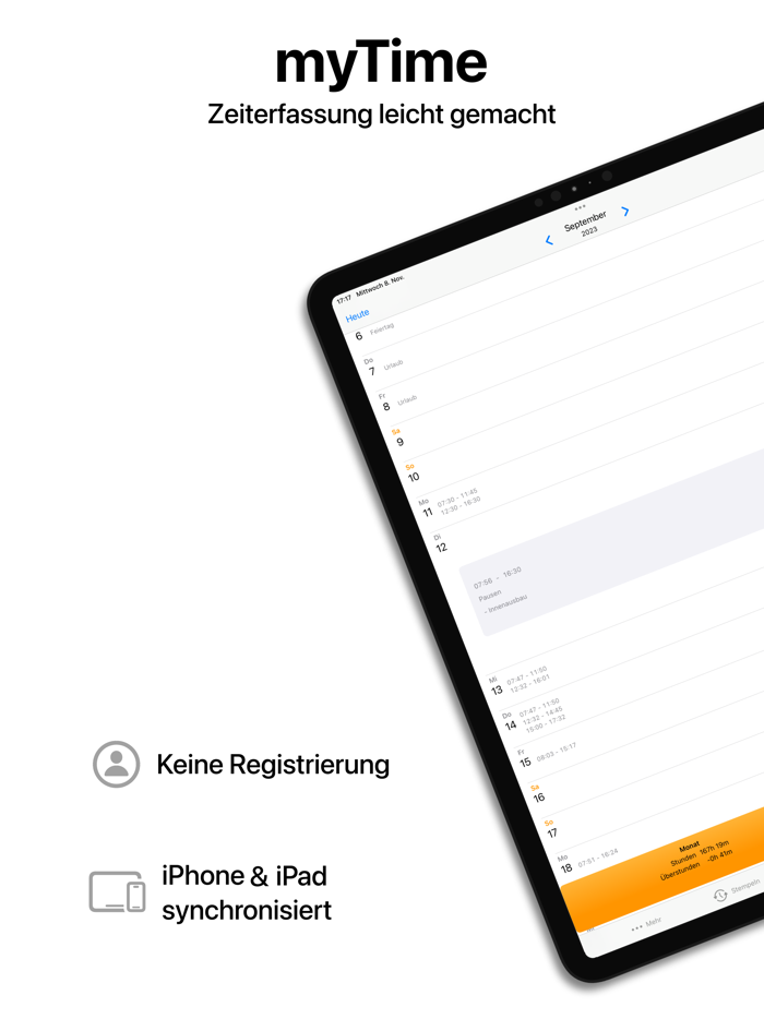 myTime - Zeiterfassung