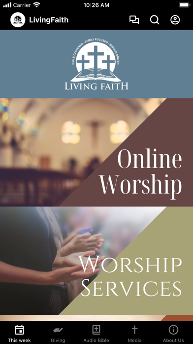 Living Faith LB Church Screenshot