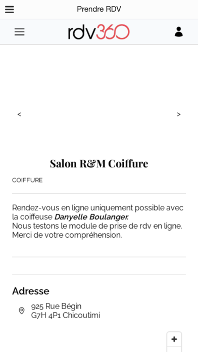 Salon RM Coiffure Screenshot