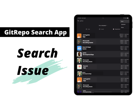 Screenshot #6 pour GitRepo easy Search App.simple