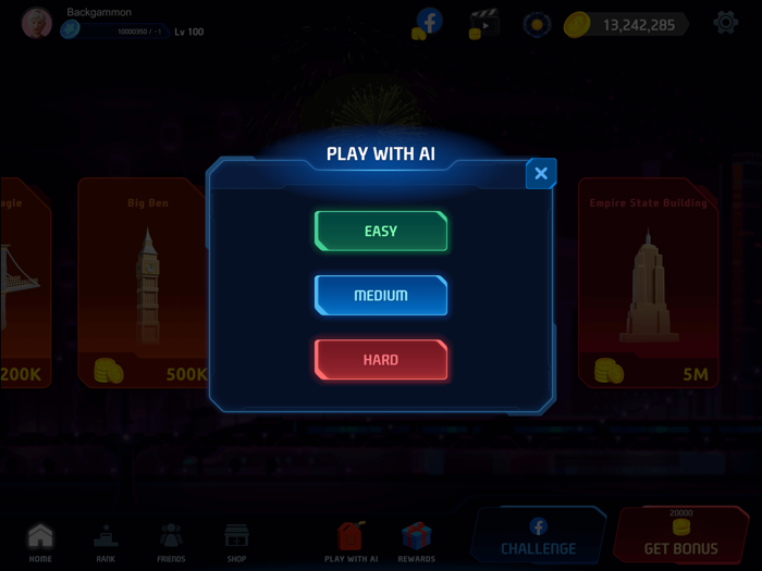 Backgammon 3D Online