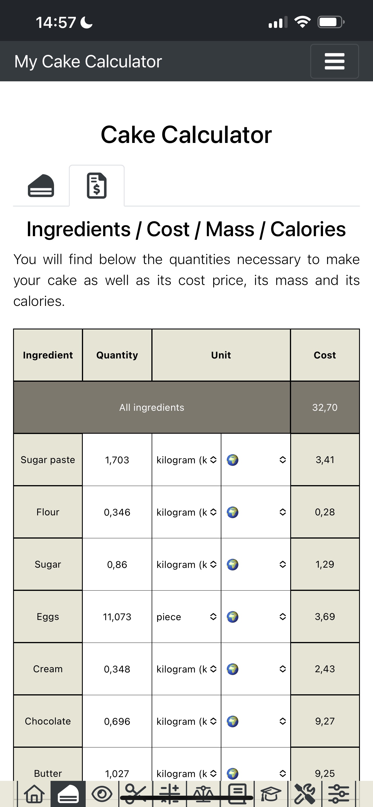 My Cake Calculatorのおすすめ画像3