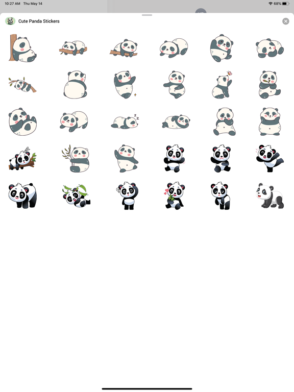 Screenshot #5 pour The Cute Panda Emojis