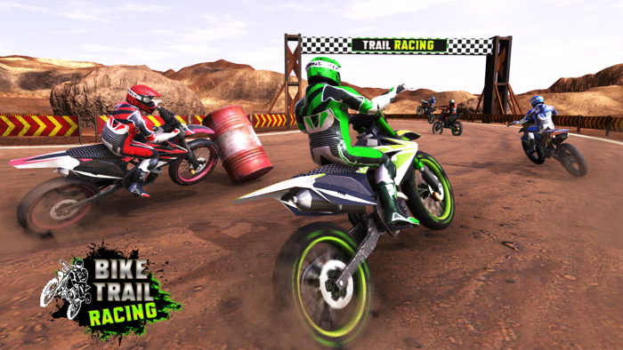 Dirt Trial Bike Racing