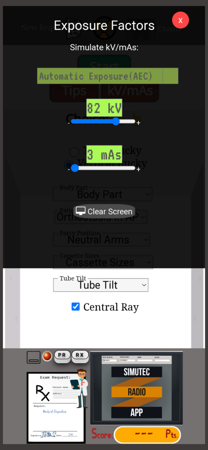 Radiology Technique Simulator