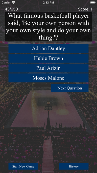 Basketball Trivia Pro 50fifty Screenshot