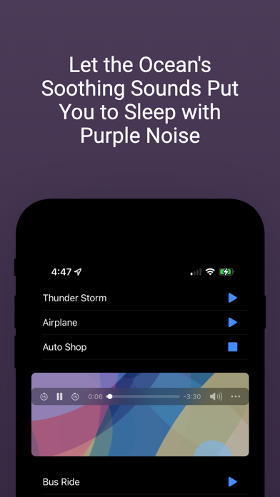 Purple Noise Fan Train Sounds Screenshot