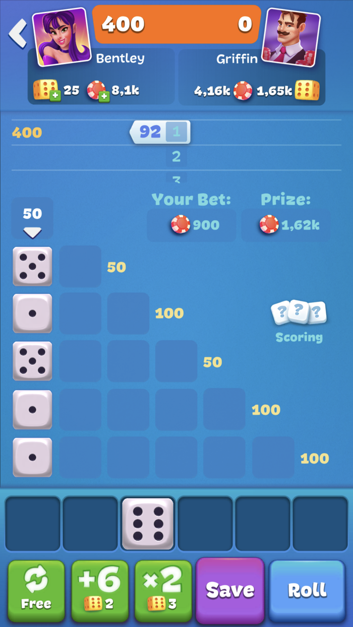 Farkle Online PVP Board Game