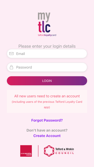 Telford Loyalty Card(mytlc) Screenshot