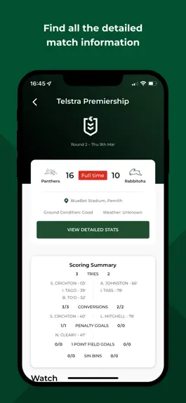 Game screenshot Rabbitohs hack