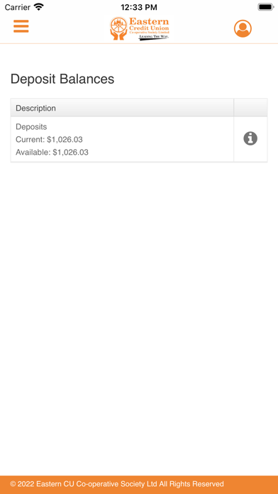 Eastern Credit Union Mobile Screenshot