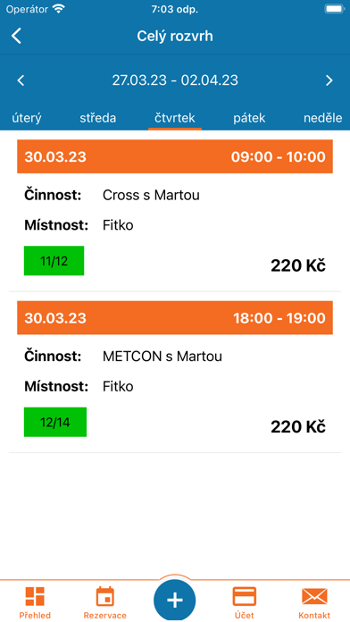 FITNESS KLÁNOVICE Screenshot