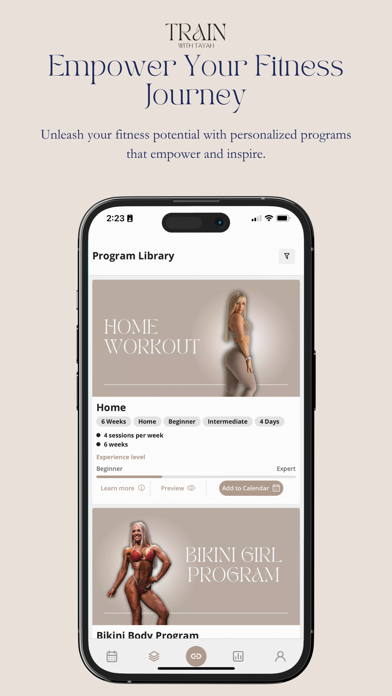 Train With Tayah App Screenshot