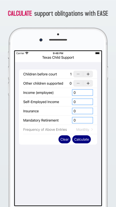 Screenshot #1 pour TX Child Support Calculator
