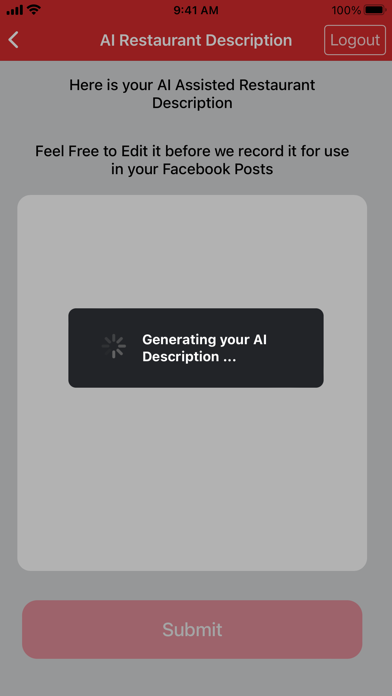 AI Assist Restaurant Marketing Screenshot
