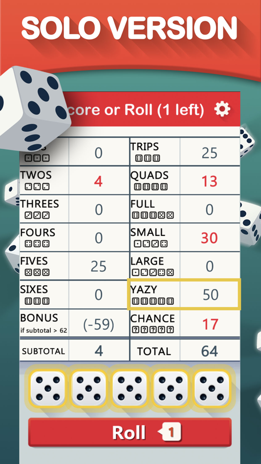 Yazy yatzy dice game - 1.2.2 - (iOS)