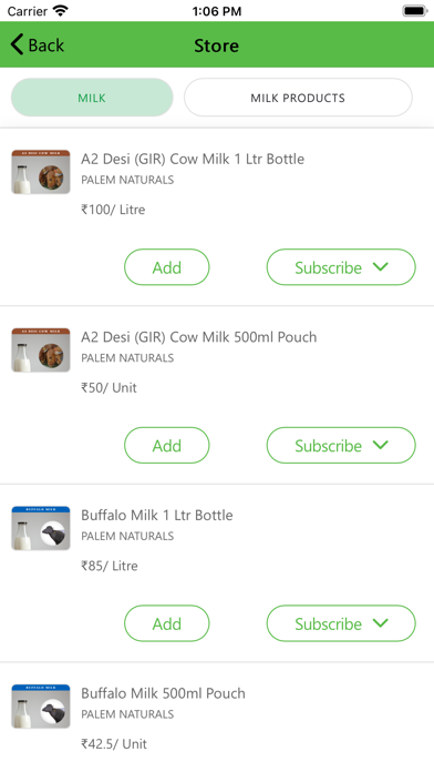 Palem Naturals- Milk & Grocery Screenshot