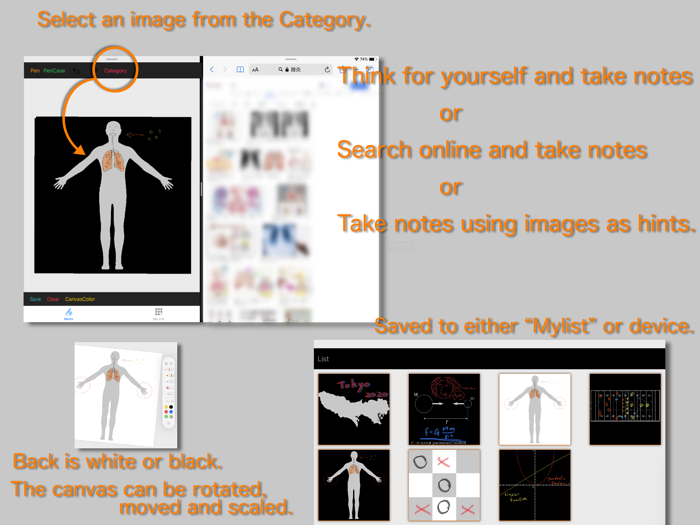 Handwritten notes - Shapes
