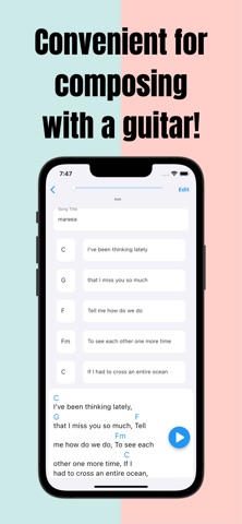 Guitar Chord & Lyrics Note App Screenshot 3 of 3