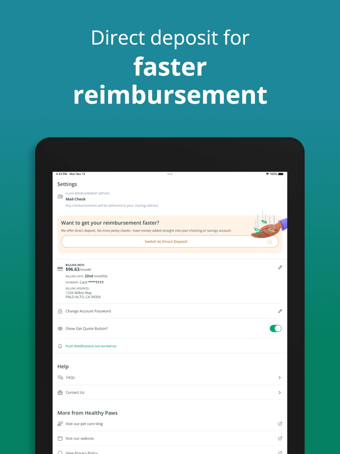 Healthy Paws Pet Insurance App