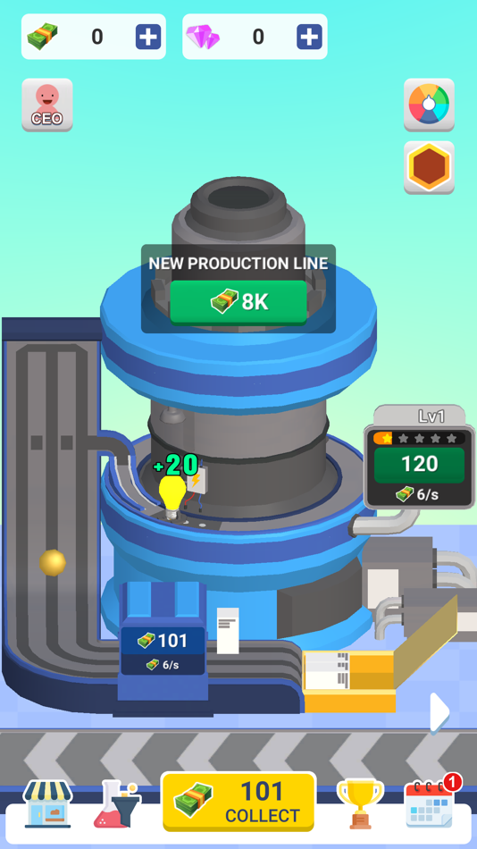 #1. Idle Light Bulb (iOS) 来自: Solid Games