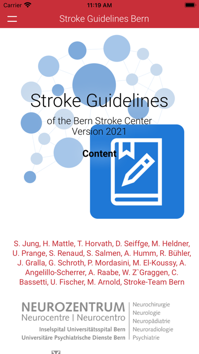 Stroke Guidelines Bern Screenshot