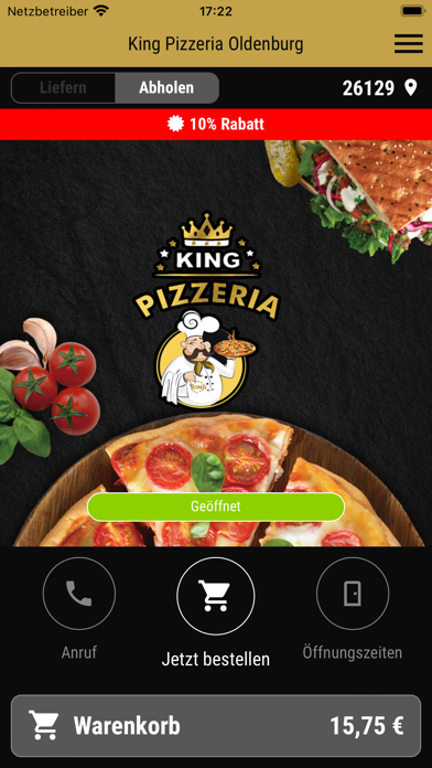 King Pizzeria Oldenburg Screenshot
