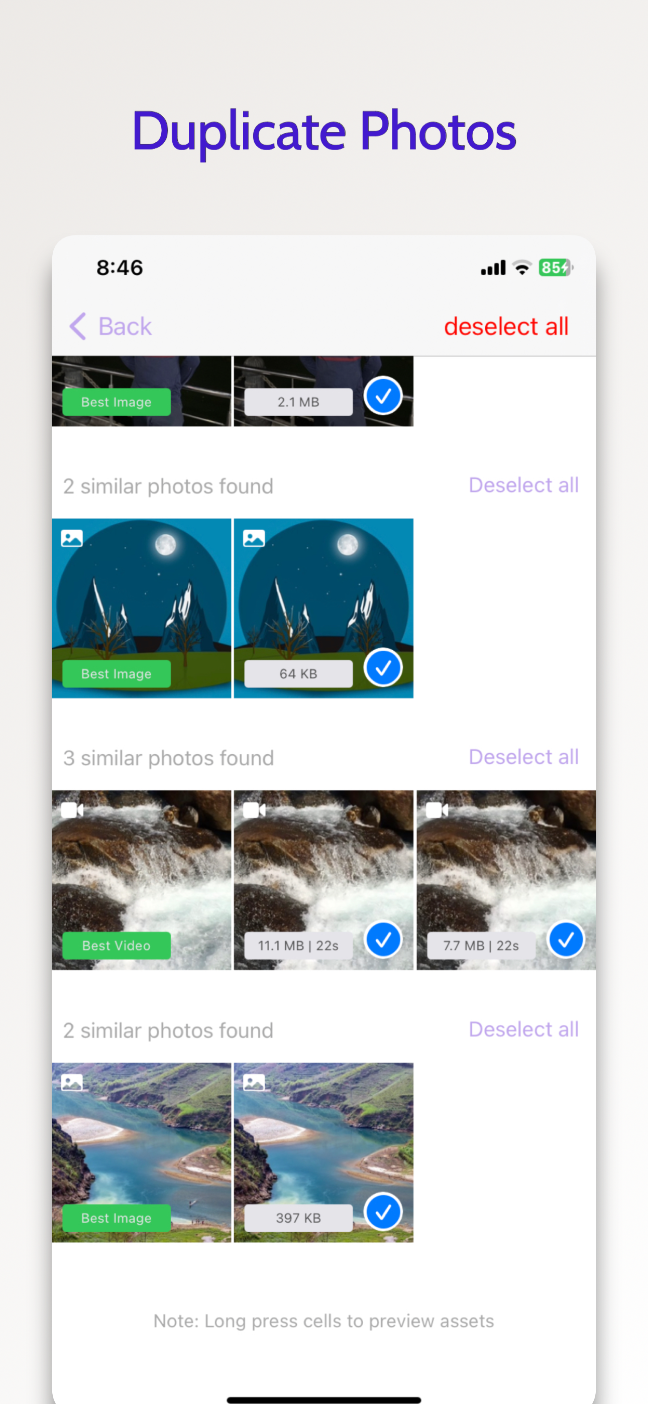 duplicate photos fixer - clean screenshot 3