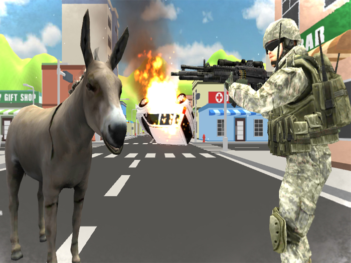Donkey City Attack Vs Soldier