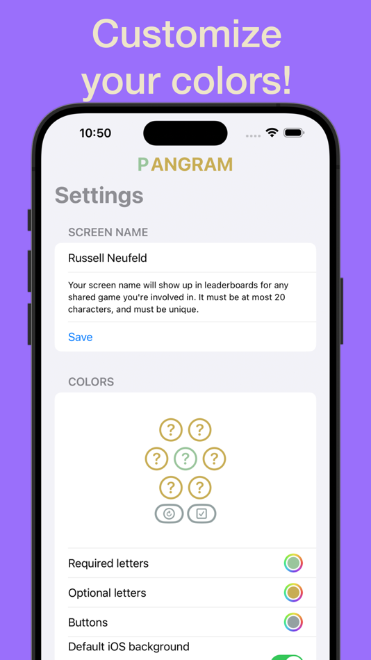 #6. Pangram (iOS) 由: Russell Neufeld