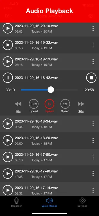 Voice Recorder Liteのスクリーンショット（2/5）