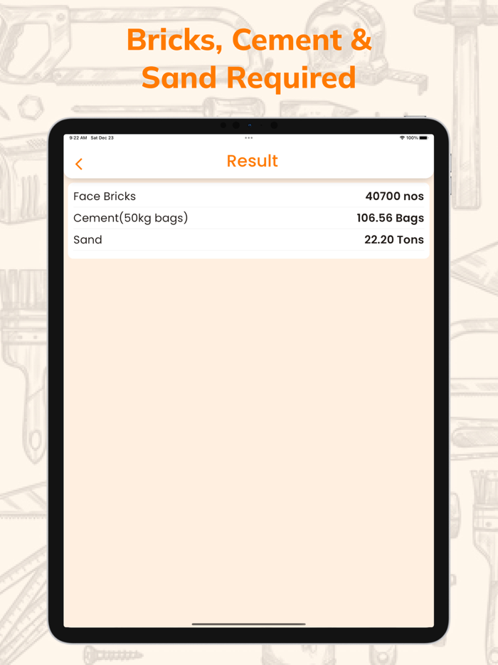 Bricks Cement Sand Calculator