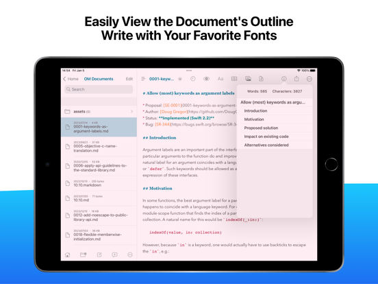MWeb - Markdown Writing, Notes iPad screenshot 4 - Productivity app