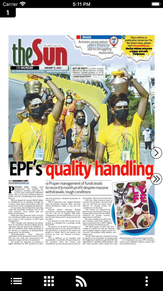 #2. theSun Web & iPaper (iOS) 由: Sun Media Corporation Sdn Bhd