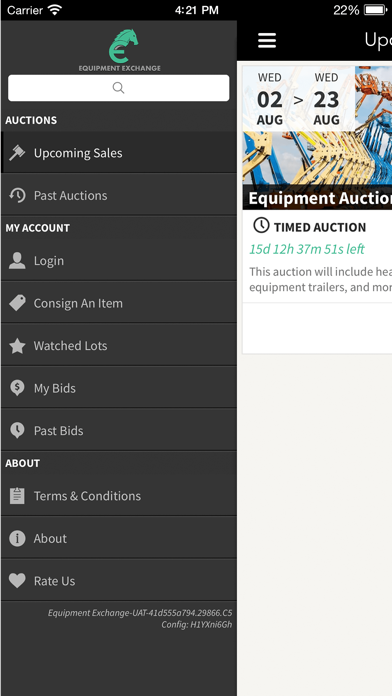 Equipment Exchange Screenshot