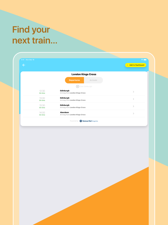 Screenshot #6 pour myTrains Train times & tickets