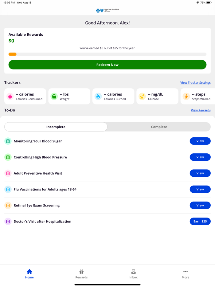 BCBSTX Wellness Rewards