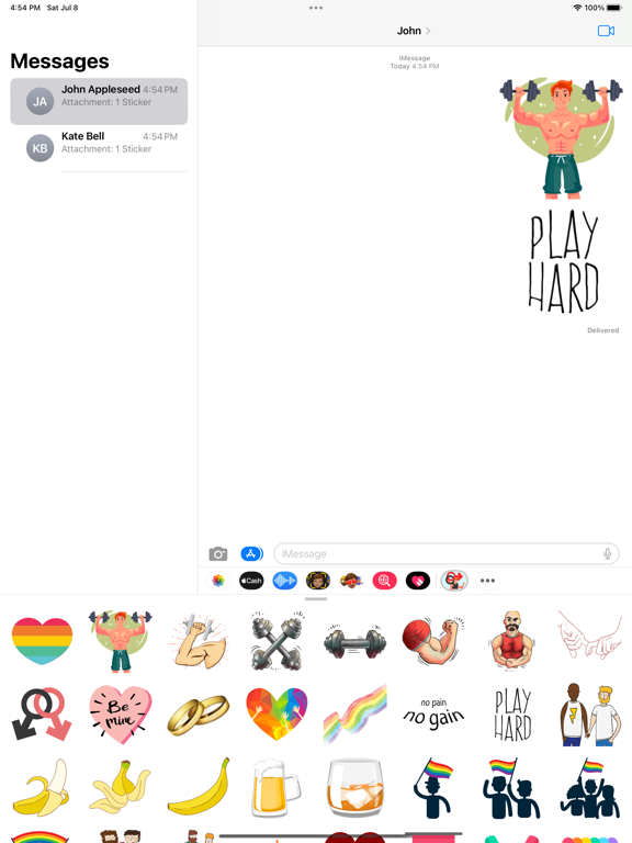 Screenshot #4 pour Fit Gay Couple Stickers