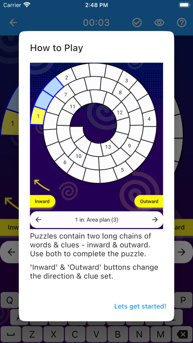 Spiral Crossword Screenshot