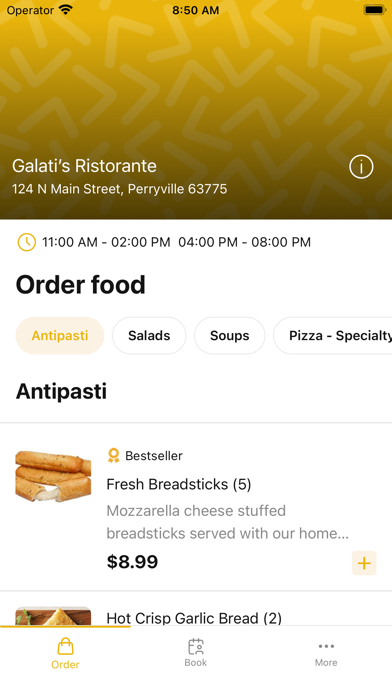 Galati’s Ristorante Screenshot