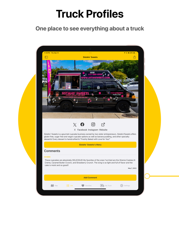 Grub Trucks iPad screenshot 1 - Food & Drink app