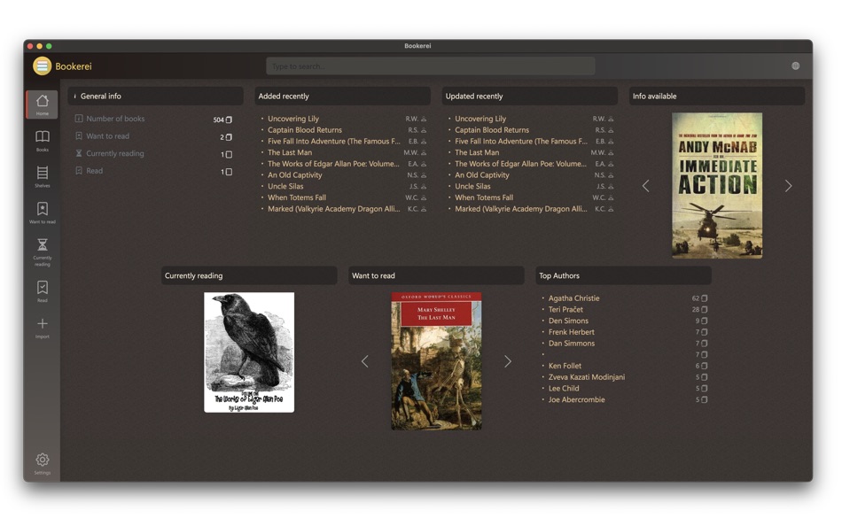 #1. Bookerei (macOS) 由: Dalibor Trisic