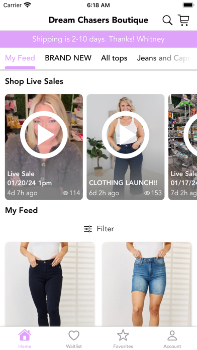 Dream Chasers Boutique Screenshot
