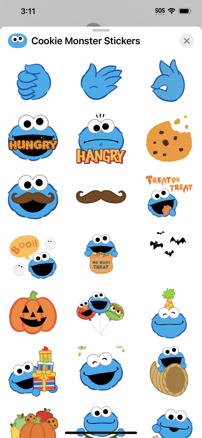 Cookie Monster Stickers