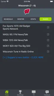 wisconsin football schedules iphone screenshot 4